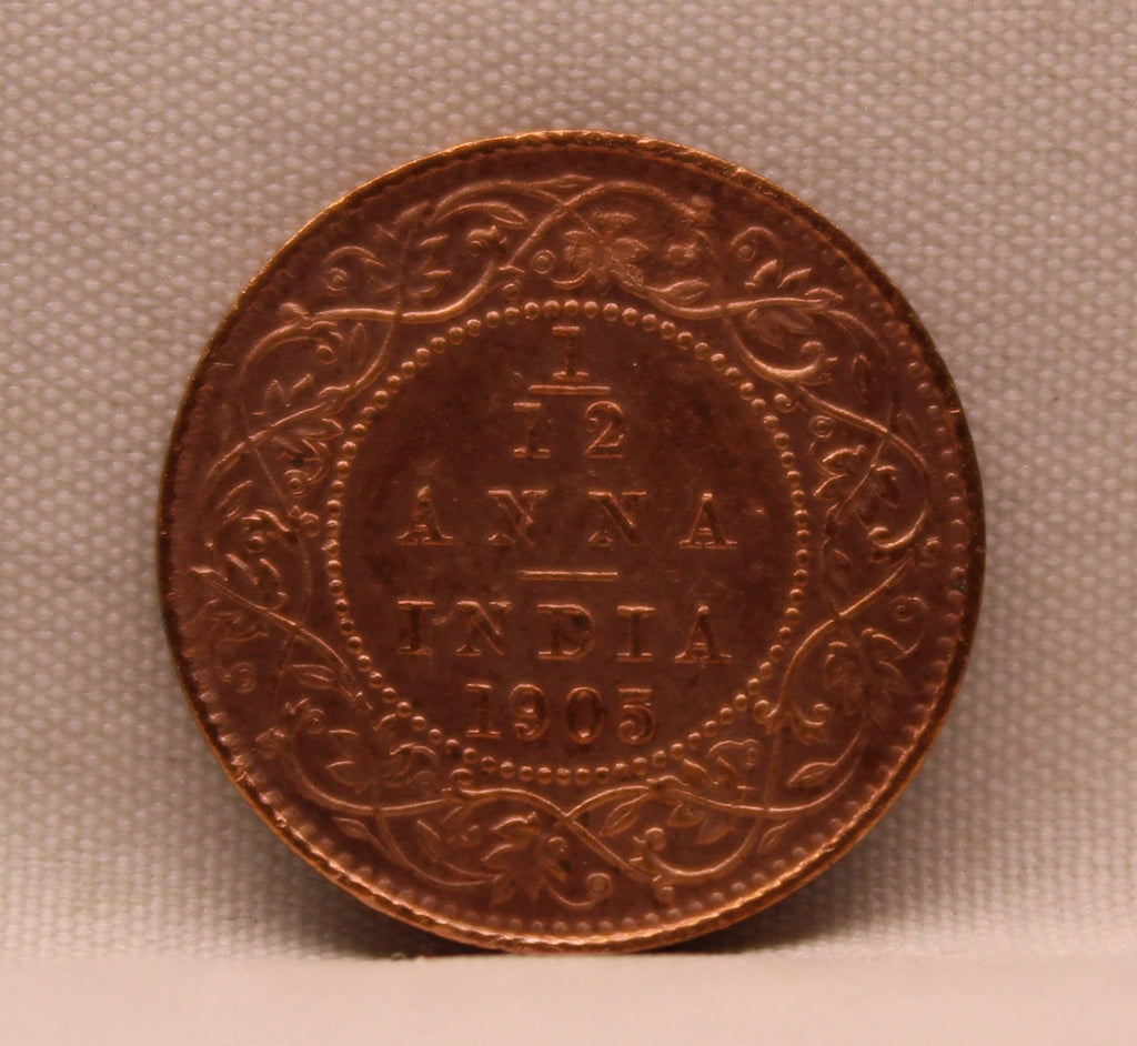 1\12 Anna 1905 Edward VII Copper coins