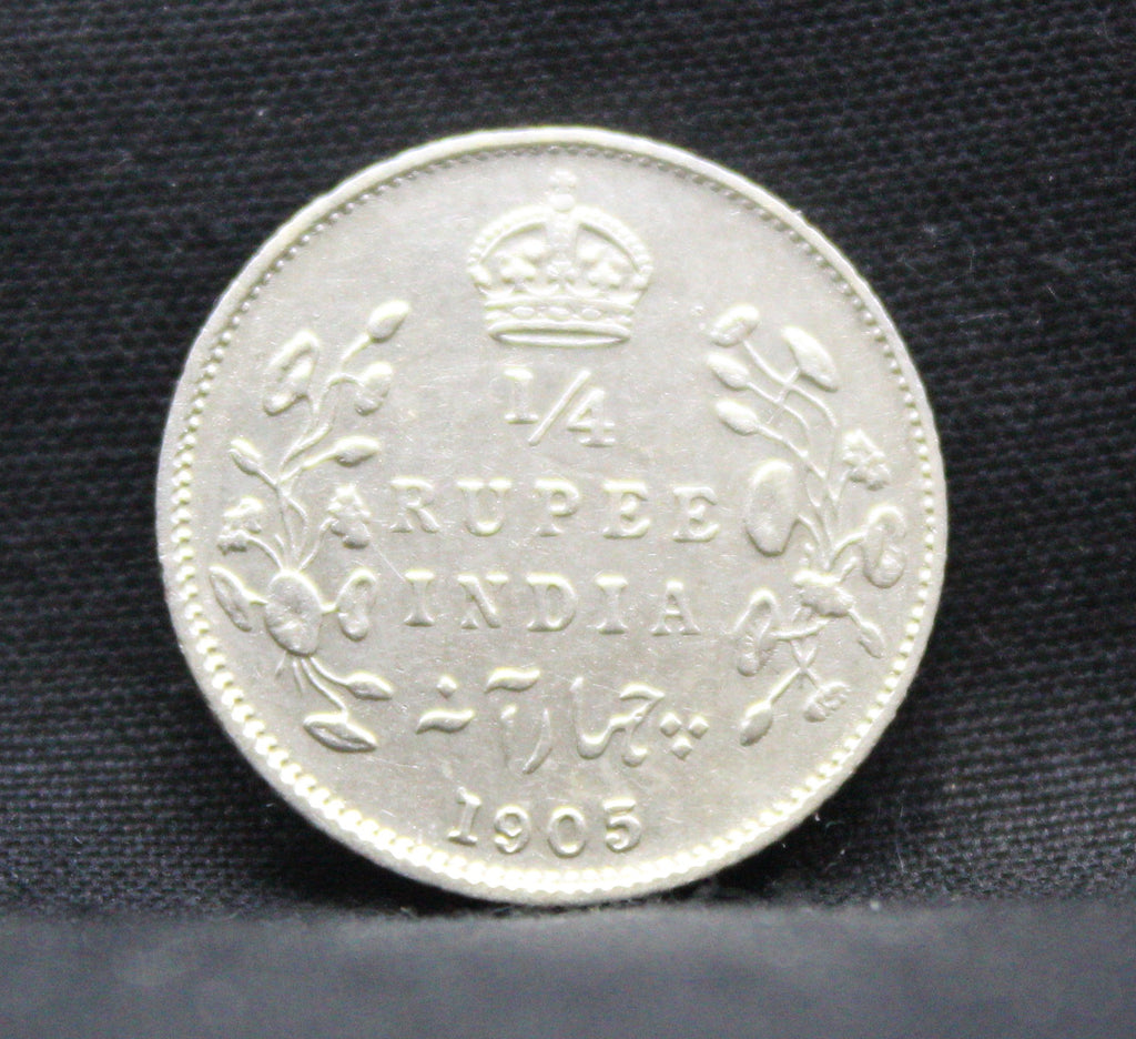Quarter Rupees 1905 Edward VII Silver coins