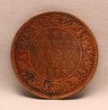 Quarter Anna 1905 Edward VII Bronze coins