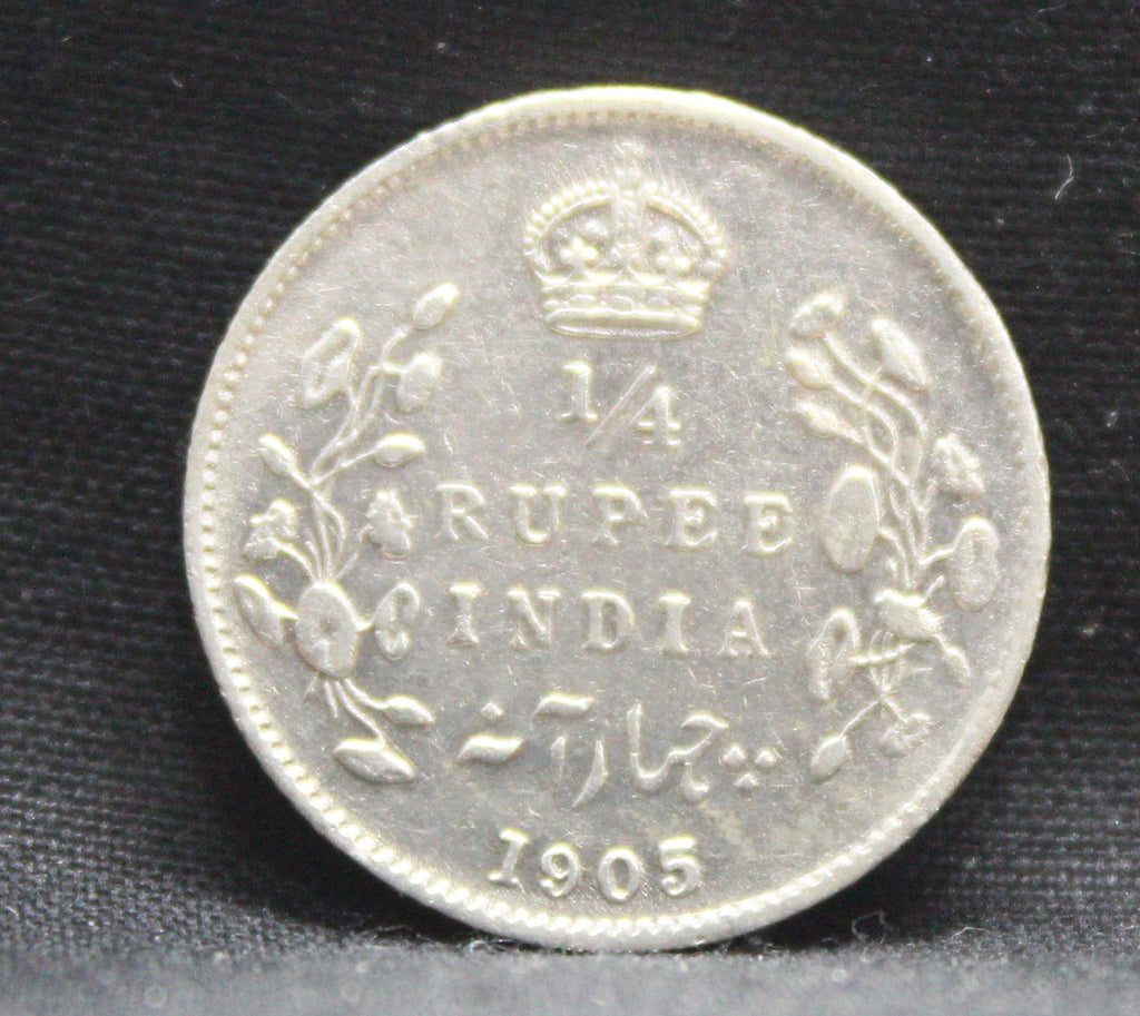 Quarter Rupees 1905 Edward VII Silver coins