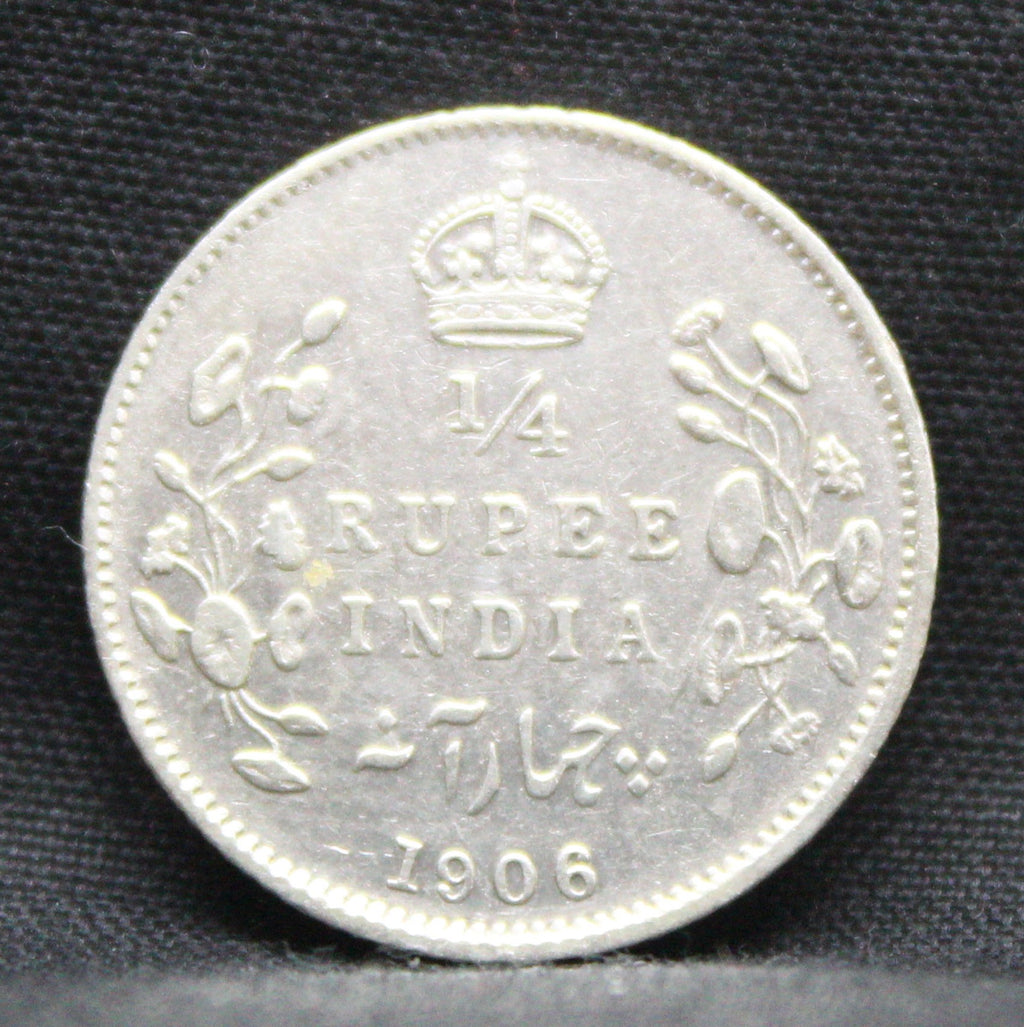 Quarter Rupees 1906 Edward VII Silver coins