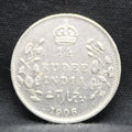Quarter Rupees 1906 Edward VII Silver coins