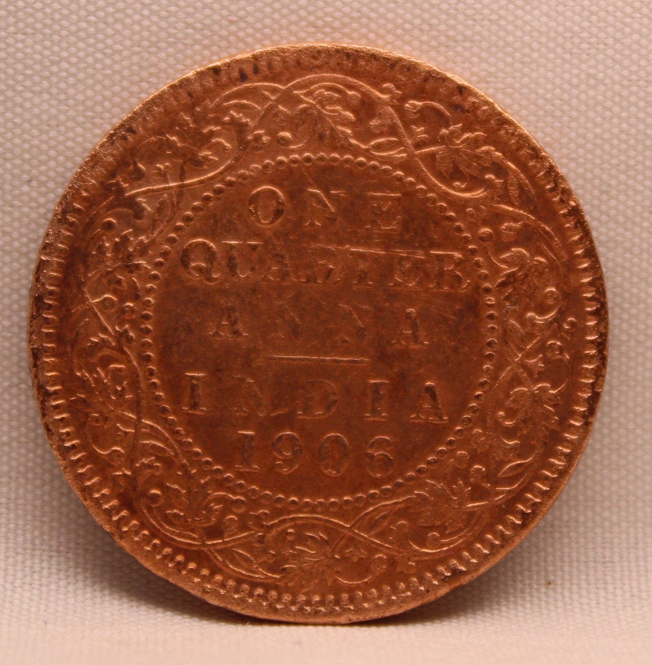 Quarter Anna 1906 Edward VII Bronze coins