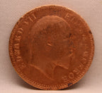 Quarter Anna 1906 Edward VII Bronze coins
