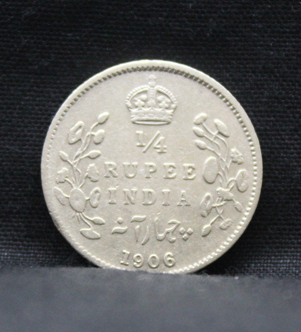 Quarter Rupees 1906 Edward VII Silver coins
