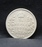 Quarter Rupees 1906 Edward VII Silver coins