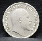 Quarter Rupees 1906 Edward VII Silver coins