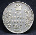 1 Rupee 1906 Edward VII Silver coins