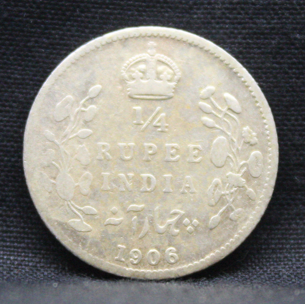 Quarter Rupees 1906 Edward VII Silver coins