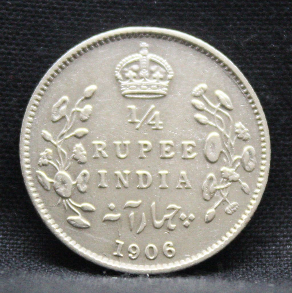 Quarter Rupees 1906 Edward VII Silver coins