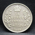 Quarter Rupees 1906 Edward VII Silver coins