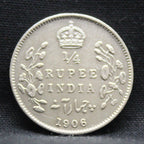 Quarter Rupees 1906 Edward VII Silver coins