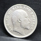 Quarter Rupees 1907 Edward VII Silver coins