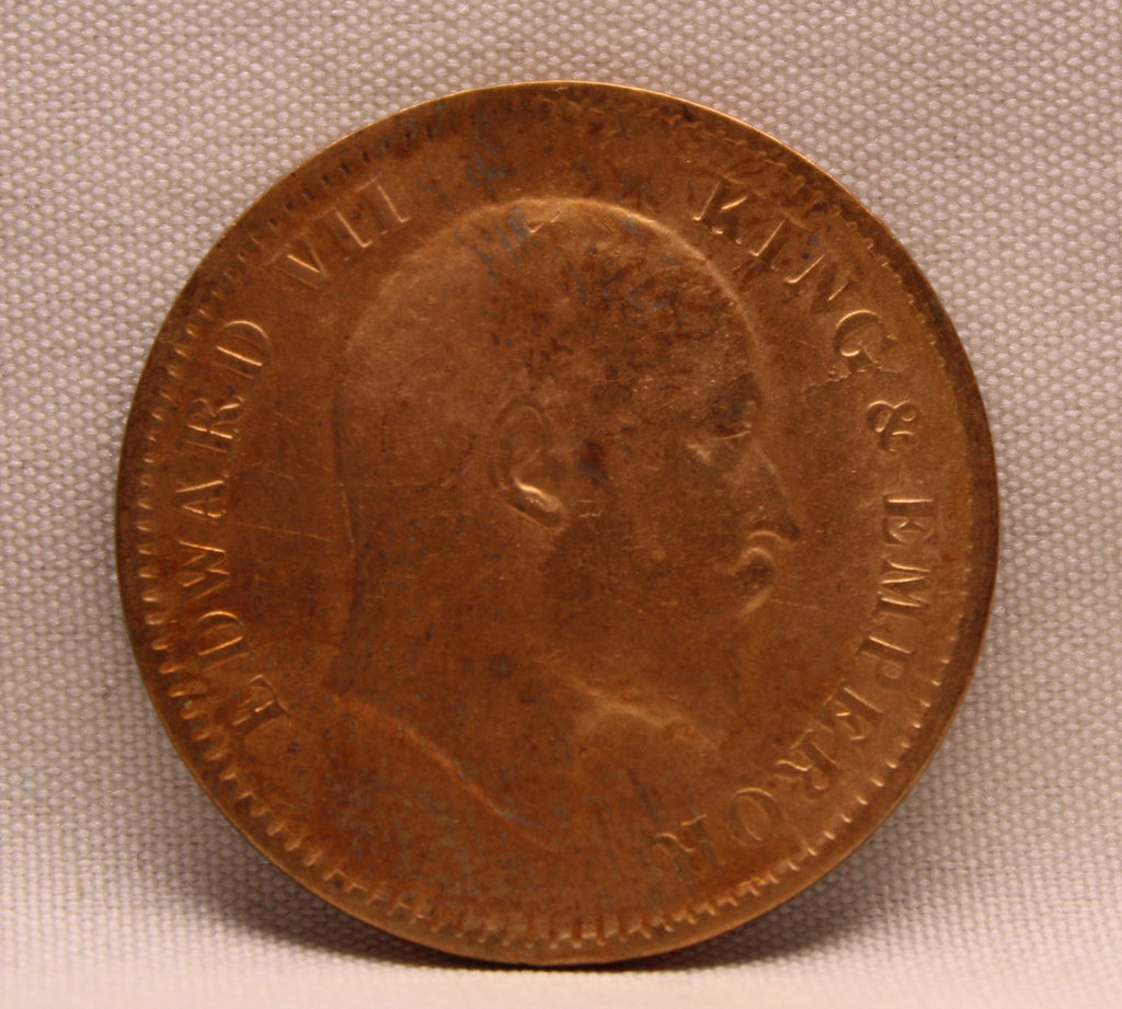 Quarter Anna 1907 Edward VII Bronze coins