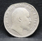 Quarter Rupees 1907 Edward VII Silver coins