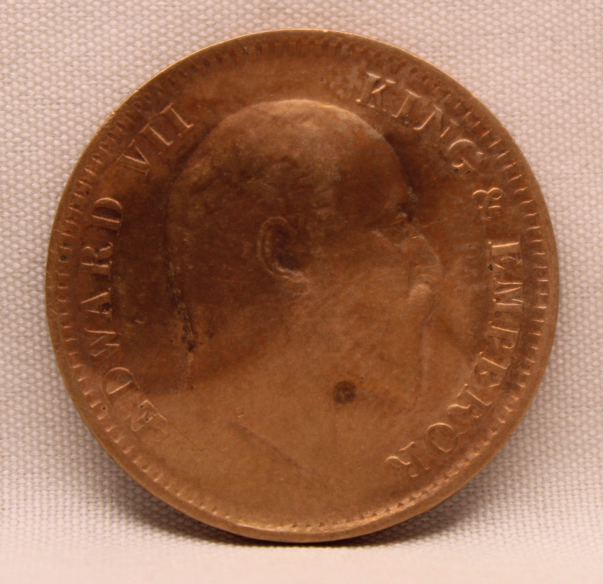 Quarter Anna 1907 Edward VII Bronze coins