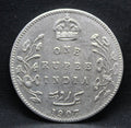 1 Rupee 1907 Edward VII Silver coins
