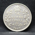 Quarter Rupees 1907 Edward VII Silver coins