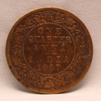 Quarter Anna 1907 Edward VII Bronze coins