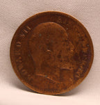 Quarter Anna 1907 Edward VII Bronze coins