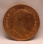 Half Pice 1907 Edward VII Bronze coins