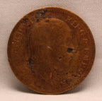 Quarter Anna 1907 Edward VII Bronze coins