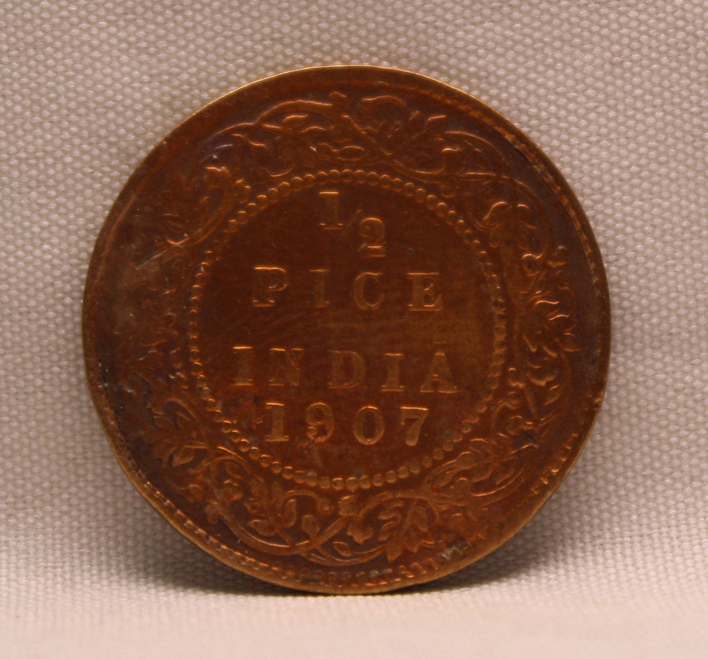 Half Pice 1907 Edward VII Bronze coins