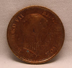 Half Pice 1907 Edward VII Bronze coins