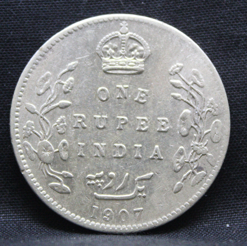 1 Rupee 1907 Edward VII Silver coins
