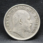 Quarter Rupees 1907 Edward VII Silver coins