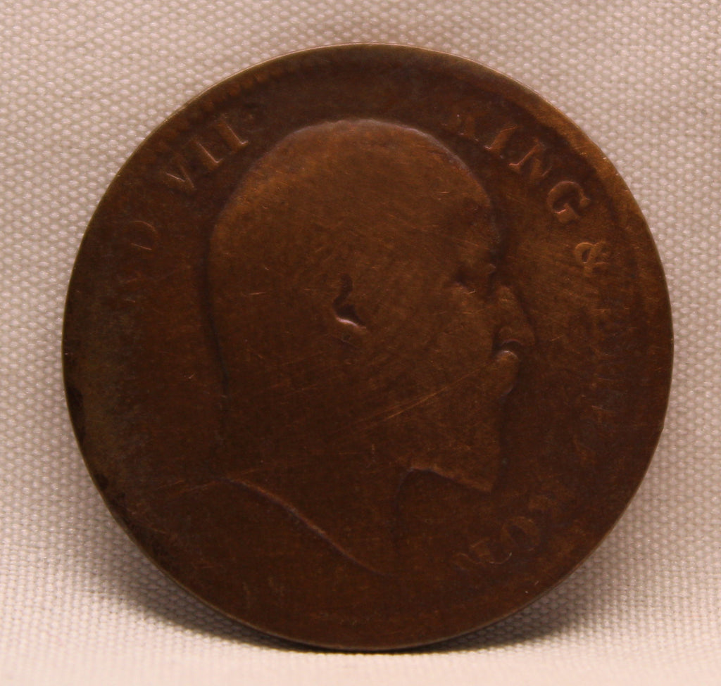 Quarter Anna 1907 Edward VII Bronze coins