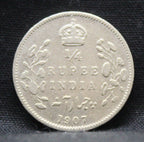 Quarter Rupees 1907 Edward VII Silver coins