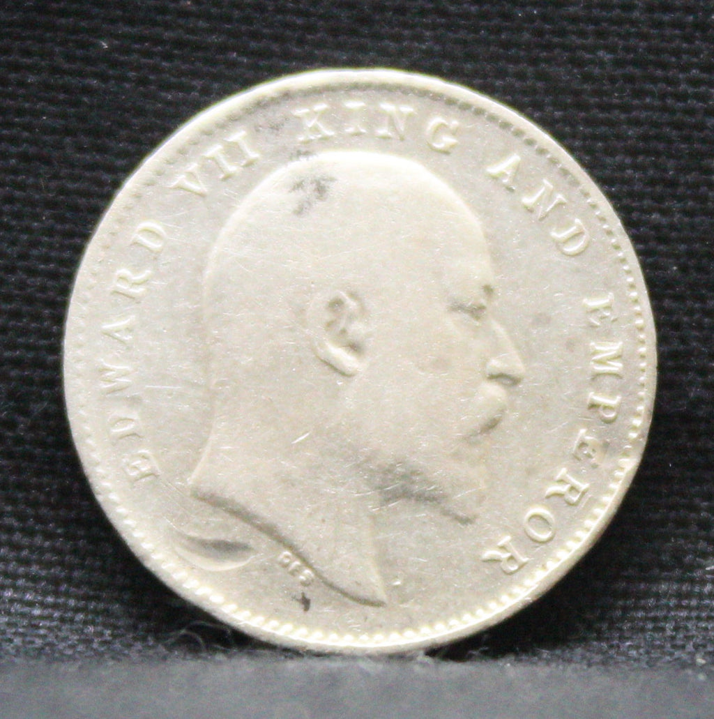 2 Annas 1907 Edward VII Silver coins