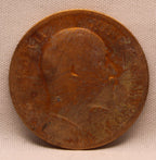 Quarter Anna 1907 Edward VII Bronze coins