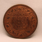 Quarter Anna 1907 Edward VII Bronze coins