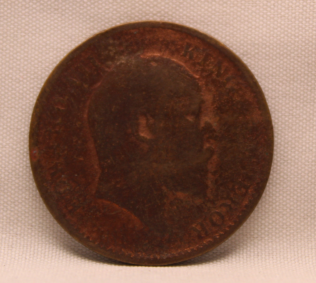 Quarter Anna 1907 Edward VII Bronze coins