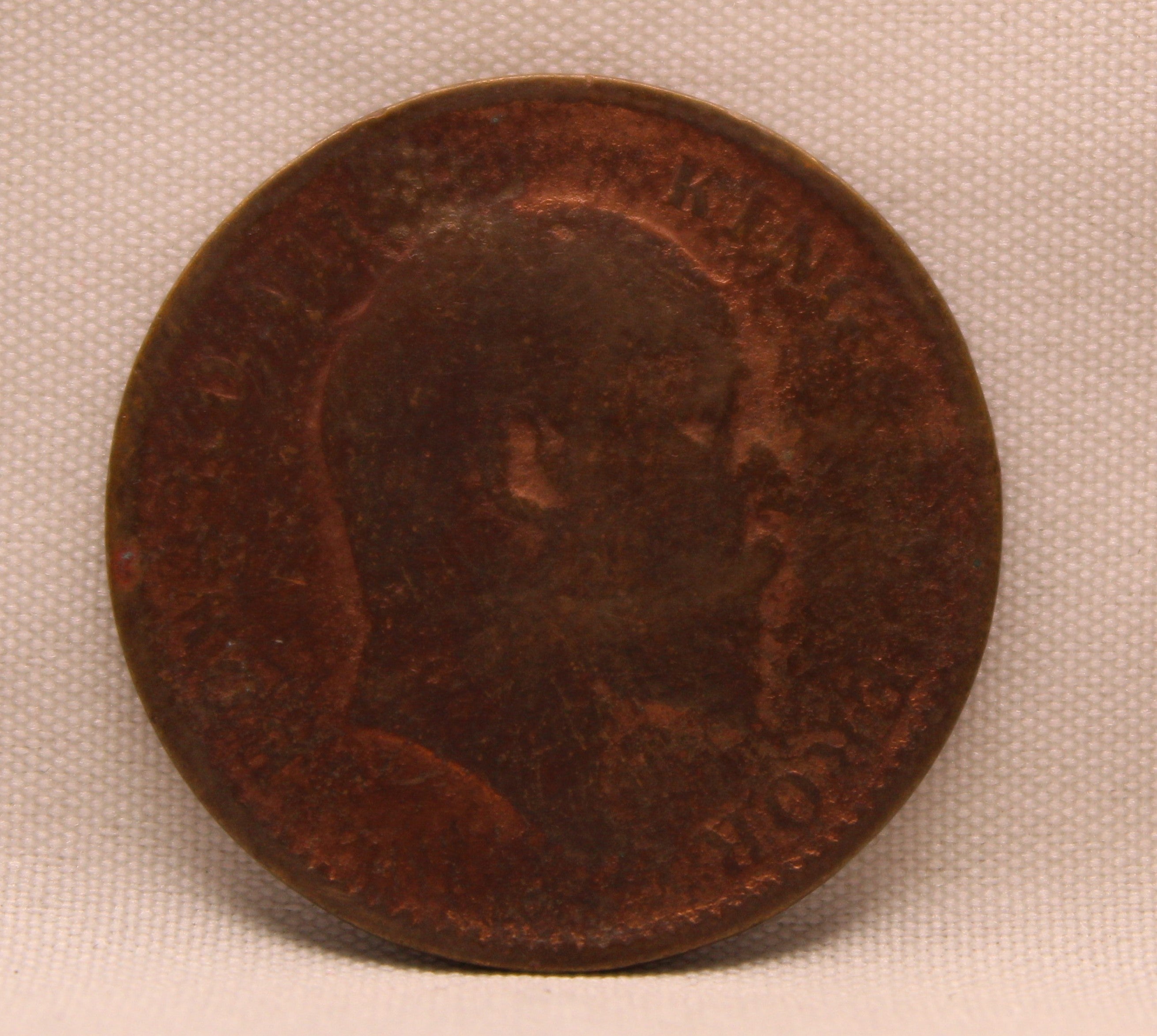 Quarter Anna 1907 Edward VII Bronze coins