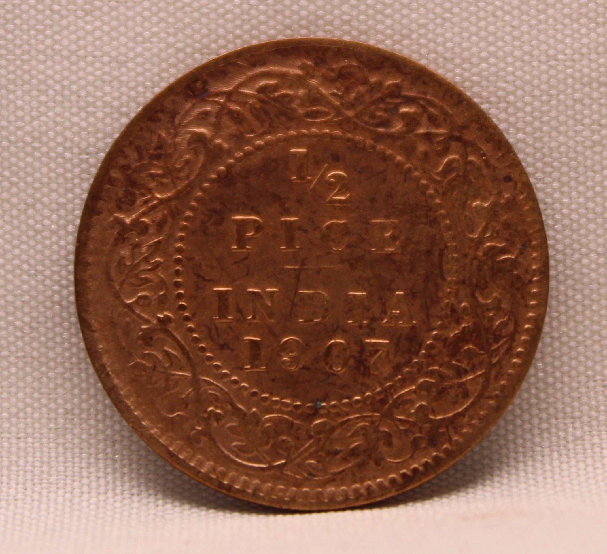 Half Pice 1907 Edward VII Bronze coins