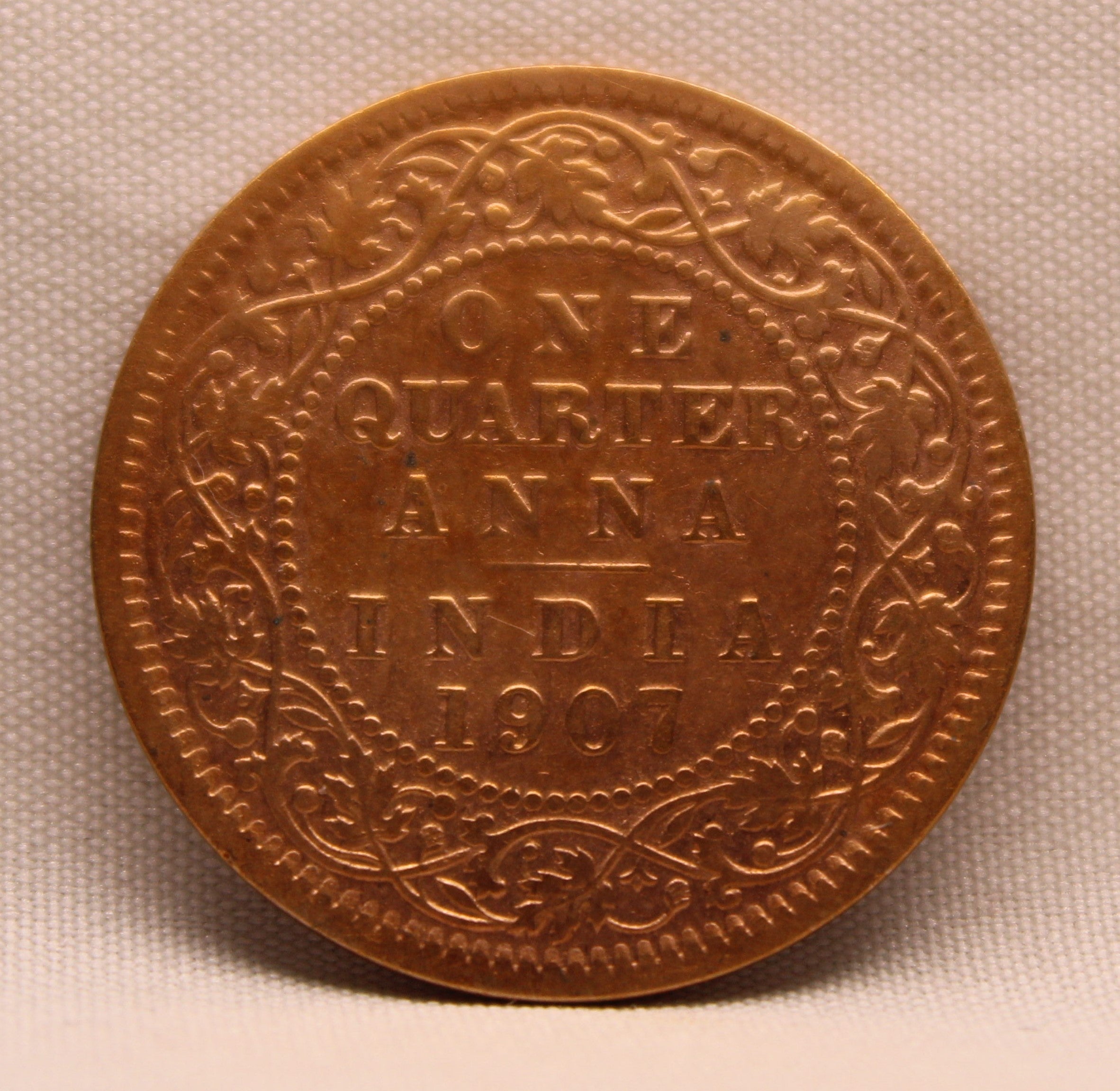 Quarter Anna 1907 Edward VII Bronze coins