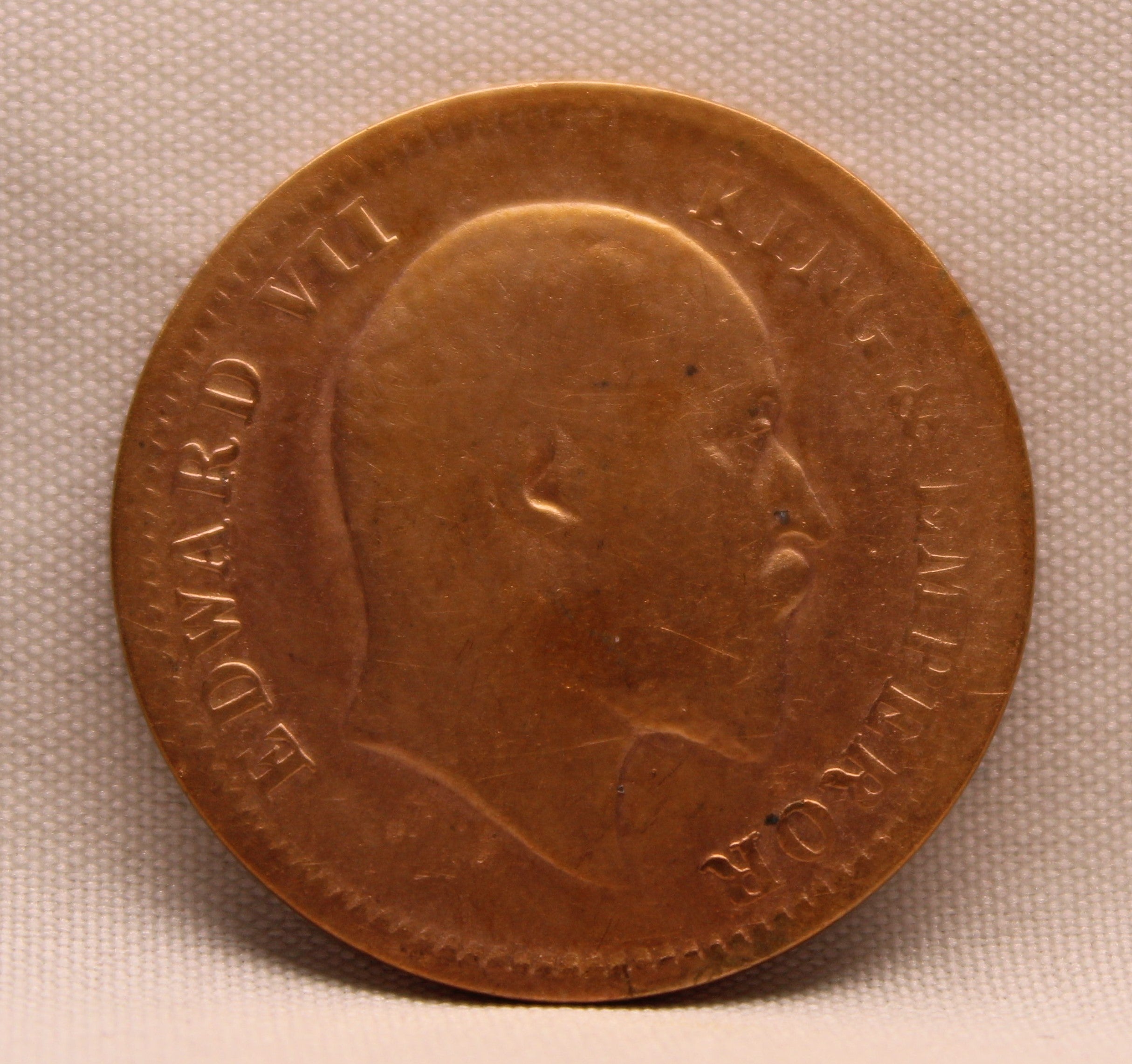 Quarter Anna 1907 Edward VII Bronze coins
