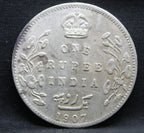 1 Rupee 1907 Edward VII Silver coins