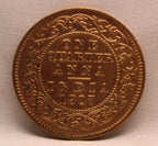 Quarter Anna 1907 Edward VII Bronze coins