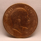 Quarter Anna 1907 Edward VII Bronze coins