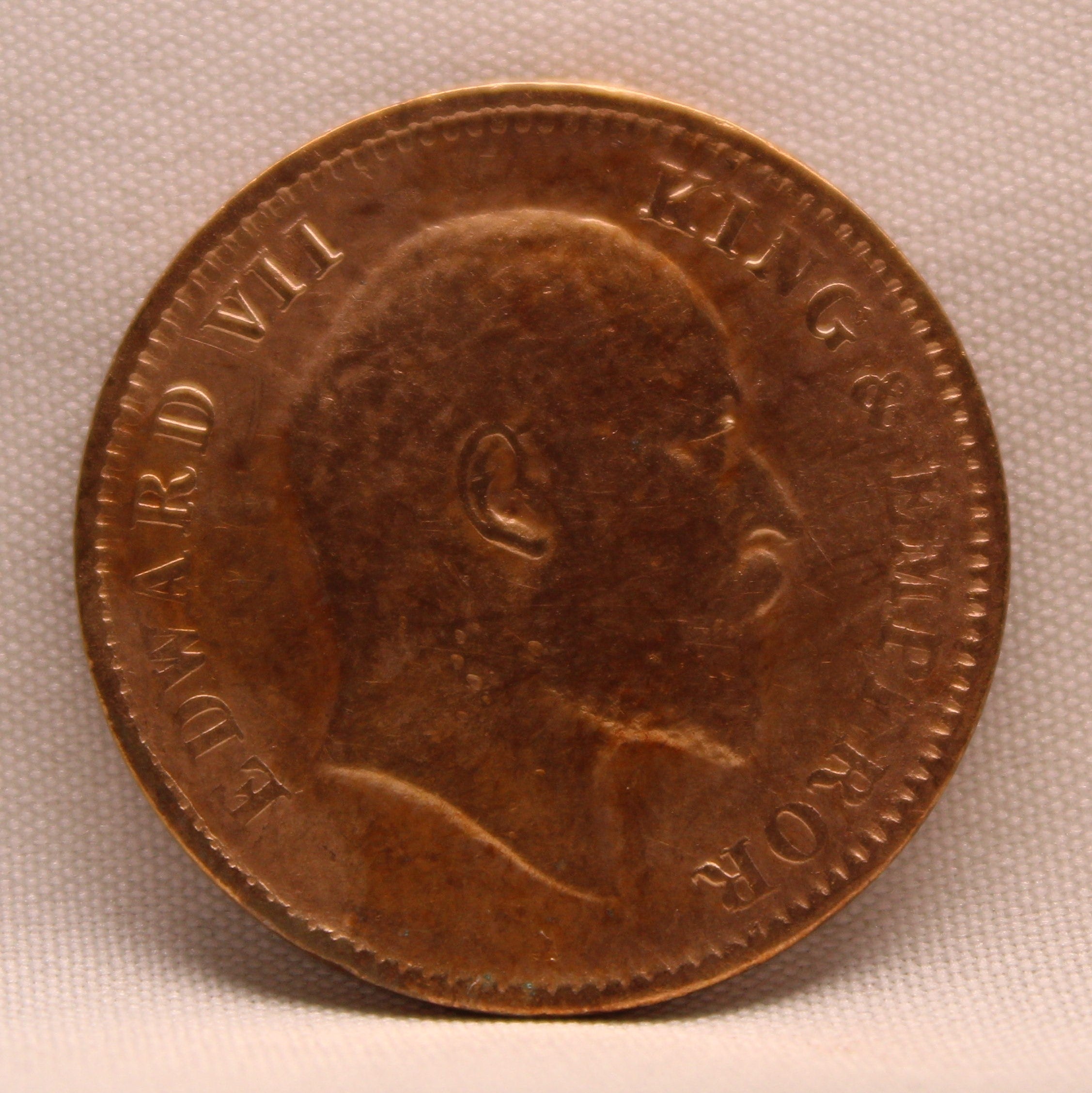 Quarter Anna 1907 Edward VII Bronze coins