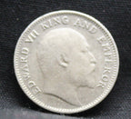 Quarter Rupees 1907 Edward VII Silver coins