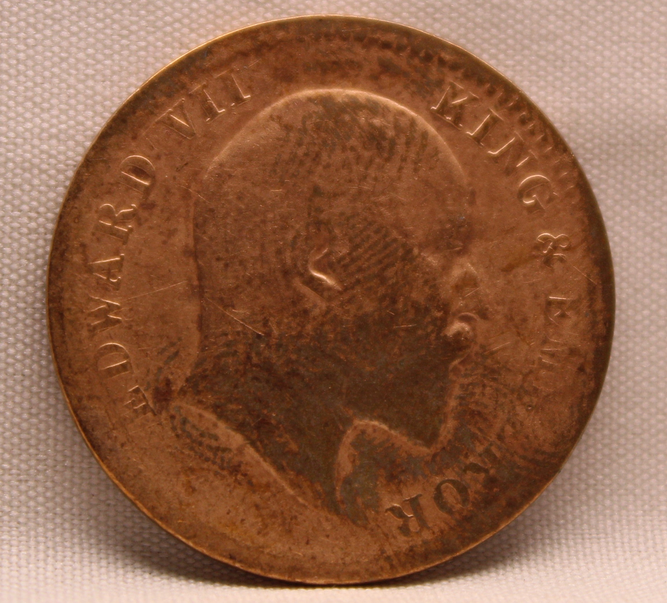 Quarter Anna 1907 Edward VII Bronze coins