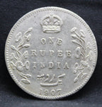 1 Rupee 1907 Edward VII Silver coins