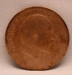 Quarter Anna 1907 Edward VII Bronze coins