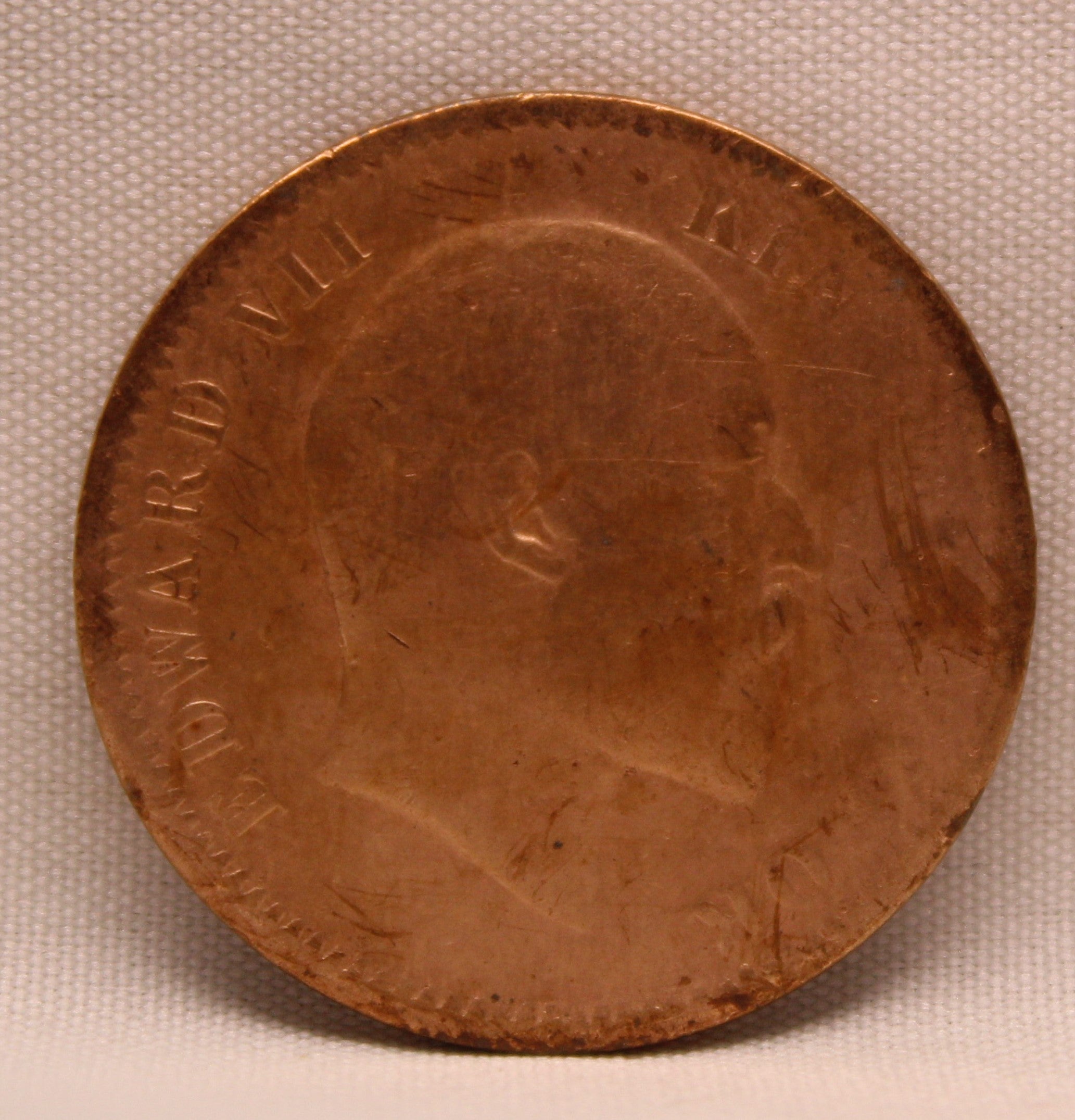 Quarter Anna 1907 Edward VII Bronze coins