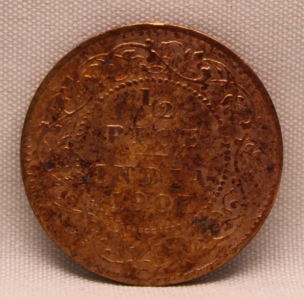 Half Pice 1907 Edward VII Bronze coins